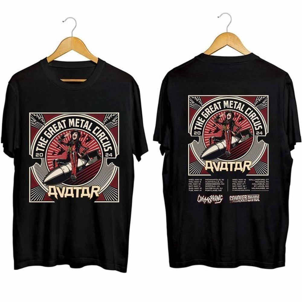 Avatar The Greatest Metal Circus Tour 2024 Shirt Avatar Band Fan Shirt 2 Sided